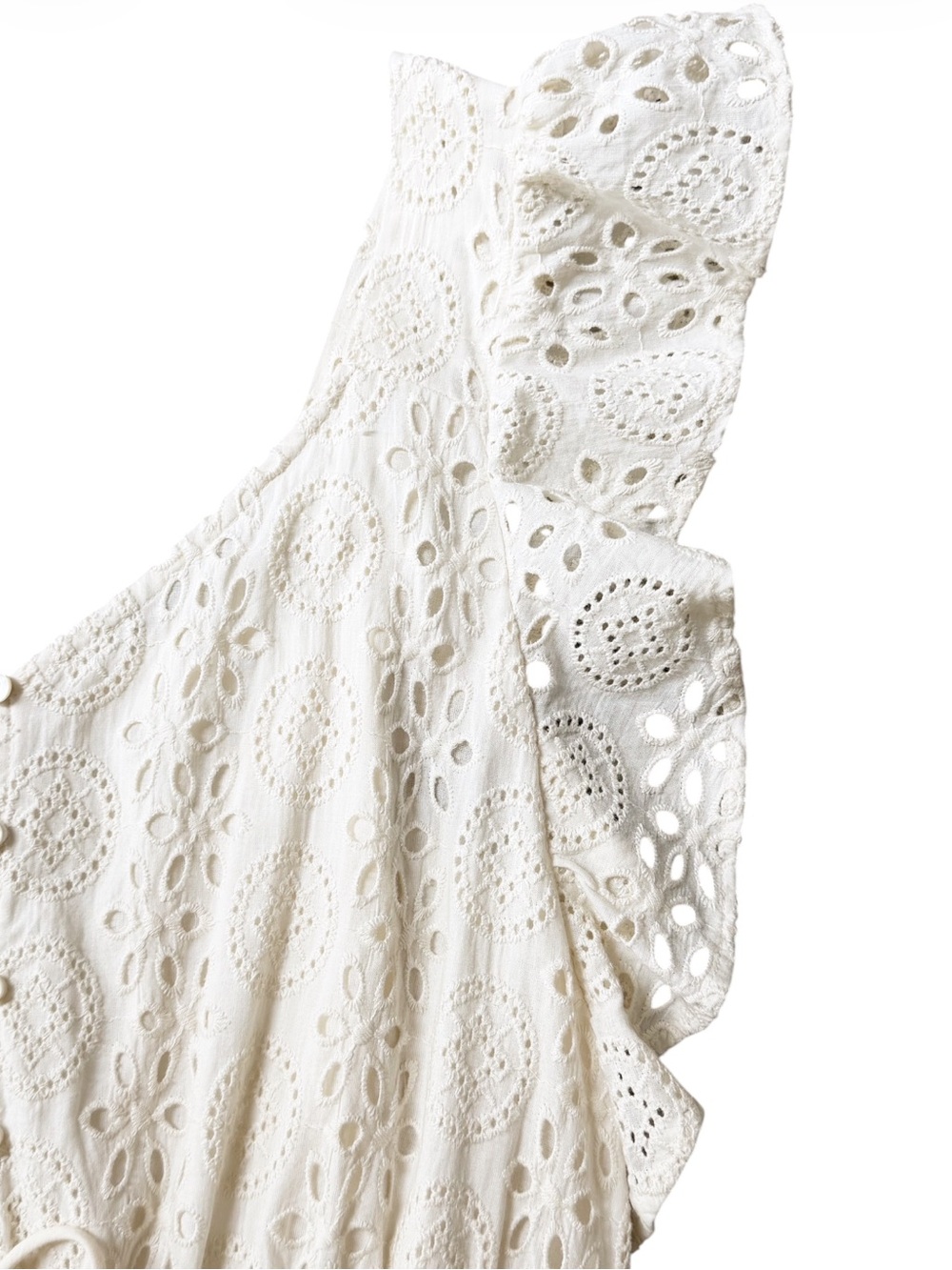 Cleobella Karina Eyelet Lace Ankle Dress in Ivory Size M - Picture 5 of 12